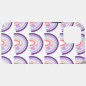 バレンタインの紫色の手描きレインボーパターン   Case-Mate iPhoneケース (裏面 (横))