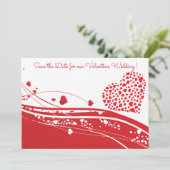 バレンタインの結婚式の保存日付 セーブザデート (スタンド正面)