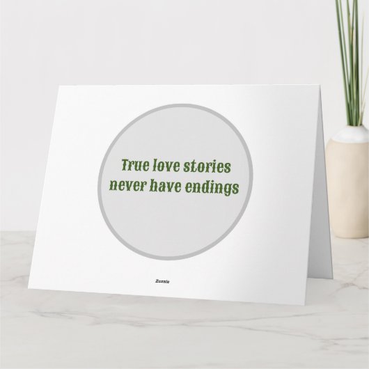 バレンタインの緑の折り畳まれたグリーティングカードを彼のために カード (裏面)