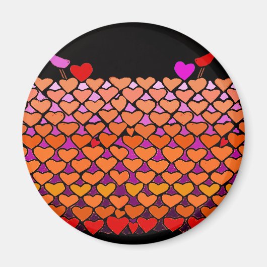 バレンタインの群れ マグネット (正面)