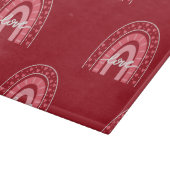 バレンタインの背景とハートの愛 カッティングボード (角)