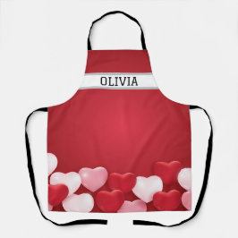 バレンタインの背景 エプロン
