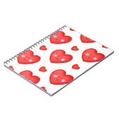 バレンタインの背景(ハート愛) ノートブック (左側)