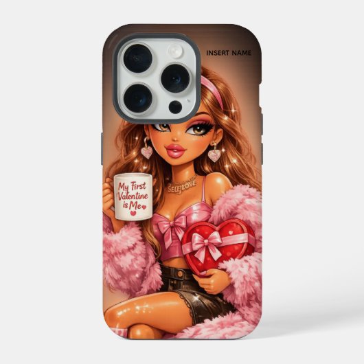 バレンタインの自分愛スマホケース iPhoneケース (裏面)