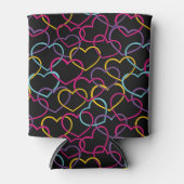 バレンタインの色のハート 缶クーラー (正面)