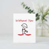 バレンタインの色を破らずに ポストカード (スタンド正面)