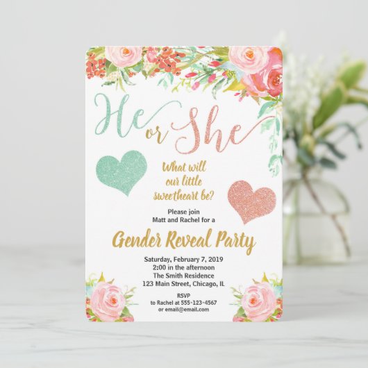 バレンタインの花の小さい恋人の性は明らかにします 招待状 (スタンド正面)