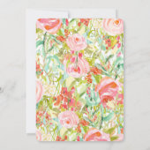 バレンタインの花の小さい恋人の性は明らかにします 招待状 (裏面)