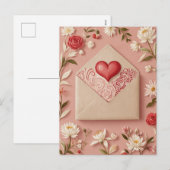 バレンタインの花咲く シーズンポストカード (正面/裏面)