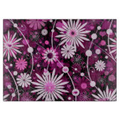 バレンタインの花柄パターン カッティングボード (正面)