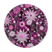 バレンタインの花柄パターン カッティングボード (正面)