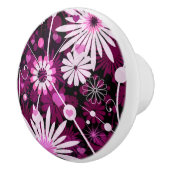 バレンタインの花柄パターン セラミックノブ (右)