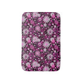 バレンタインの花柄パターン バスマット (正面縦)