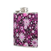 バレンタインの花柄パターン フラスク (左)