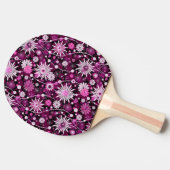 バレンタインの花柄パターン 卓球ラケット (横)