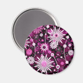 バレンタインの花柄 マグネット (正面/裏面)