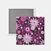 バレンタインの花柄 マグネット (正面/裏面)