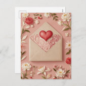 バレンタインの花 シーズンポストカード (正面/裏面)