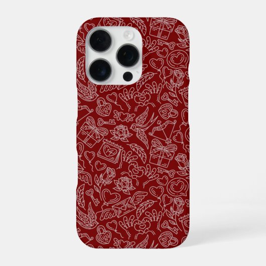 バレンタインの落書き iPhoneケース (裏面)
