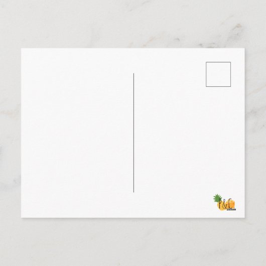 バレンタインの葉書をハートにかき上げて シーズンポストカード (裏面)