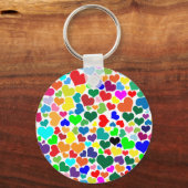 バレンタインの虹ハート キーホルダー (正面)