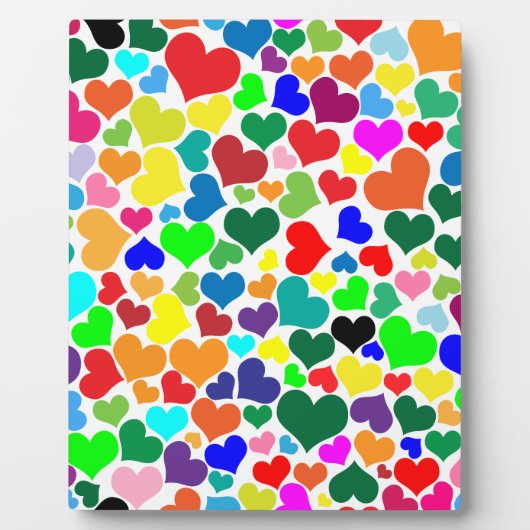 バレンタインの虹ハート フォトプラーク (正面)