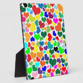 バレンタインの虹ハート フォトプラーク (側面)