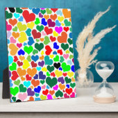 バレンタインの虹ハート フォトプラーク (側面)