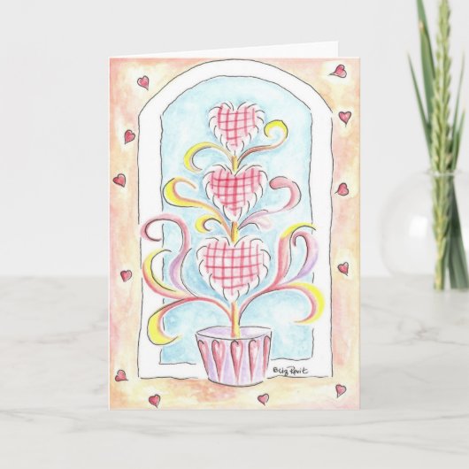 バレンタインの装飾刈り込み法 シーズンカード (正面)