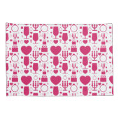 バレンタインの要素パターン 枕カバー (裏面-右)