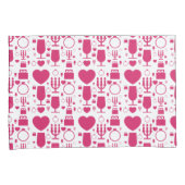 バレンタインの要素パターン 枕カバー (正面右)