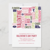バレンタインの言葉 バレンタインデーパーティーカード 招待状 (正面)