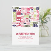 バレンタインの言葉 バレンタインデーパーティーカード 招待状 (スタンド正面)