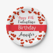 バレンタインの誕生会のアイディア ペーパープレート (正面)