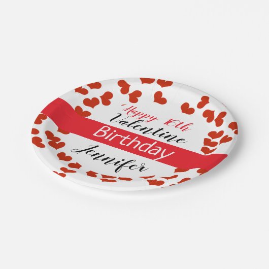 バレンタインの誕生会のアイディア ペーパープレート (アングル)