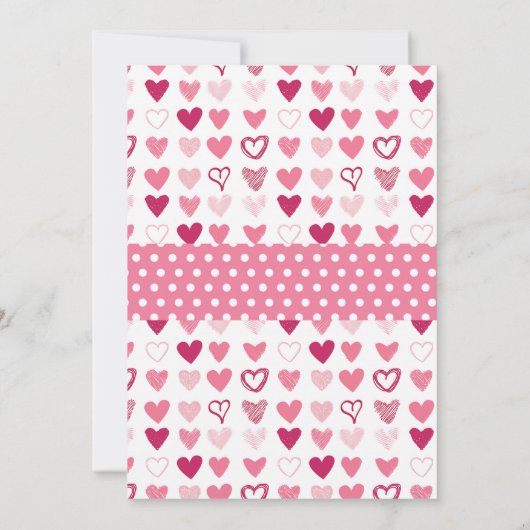 バレンタインの誕生日私達の小さい恋人 招待状 (裏面)