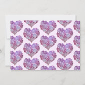 バレンタインの誕生発表カードRomantic 案内状 (裏面)