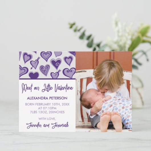 バレンタインの誕生発表私たちの小さなバレンタイン 案内状 (スタンド正面)