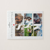 バレンタインの贈り物カップルのパーソナライズされた写真 ジグソーパズル (横)