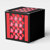 バレンタインの贈り物ラッピング フェイバーボックス (正面サイド)