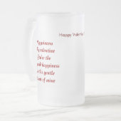 バレンタインの贈り物 – 私の王女 フロストグラスビールジョッキ (正面左)