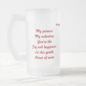 バレンタインの贈り物 – 私の王女 フロストグラスビールジョッキ (左)