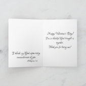 バレンタインの贈り物　聖書（KJV）からのメッセージとともに カード (内部)