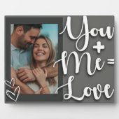 バレンタインの贈り物Me + You = Love引用文写真 フォトプラーク (正面)
