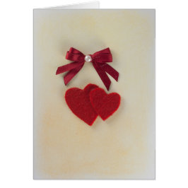 バレンタインの赤いハートと弓をパーソナライズ