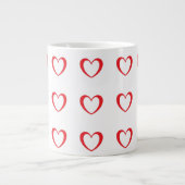 バレンタインの赤いハートマグ  ジャンボコーヒーマグカップ (正面)