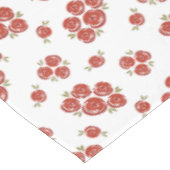 バレンタインの赤いバラのヴィンテージのファッション テーブルクロス (アングル)