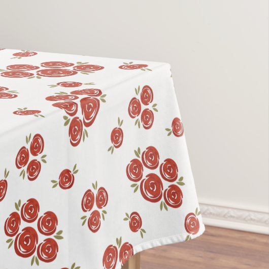 バレンタインの赤いバラのヴィンテージのファッション テーブルクロス (インサイチュ)
