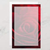 バレンタインの赤いバラ 便箋 (正面/裏面)