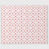 バレンタインの赤い弓パターン ラッピングペーパー (フラット)